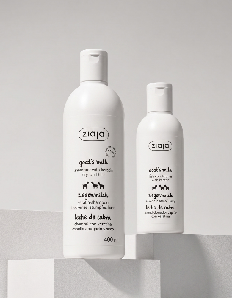 Leche de Cabra | Acondicionador fortalecedor con queratina + Shampoo fortalecedor con queratina